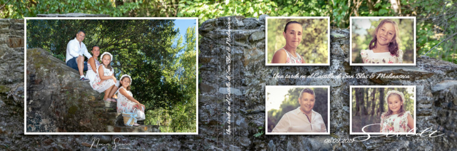 Photo album example of family portraits