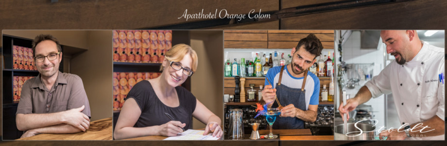 Business photography hotel staff Orange Colom Mallorca in a collage