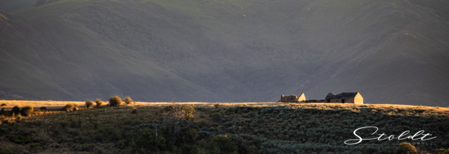 Nature and landscape photography houses on a mountain in Spain