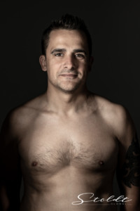 Semi nude portrait of a man