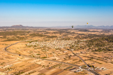 Nature and landscape photography sky view from a balloon over Mallorca