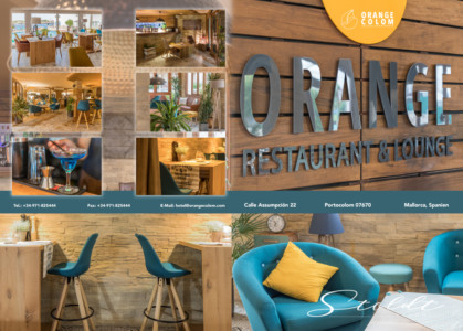 Business photography hotel flyer example for a hotel in Mallorca