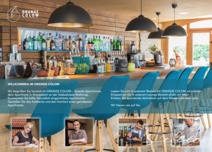 Business photography hotel flyer example for a hotel in Mallorca